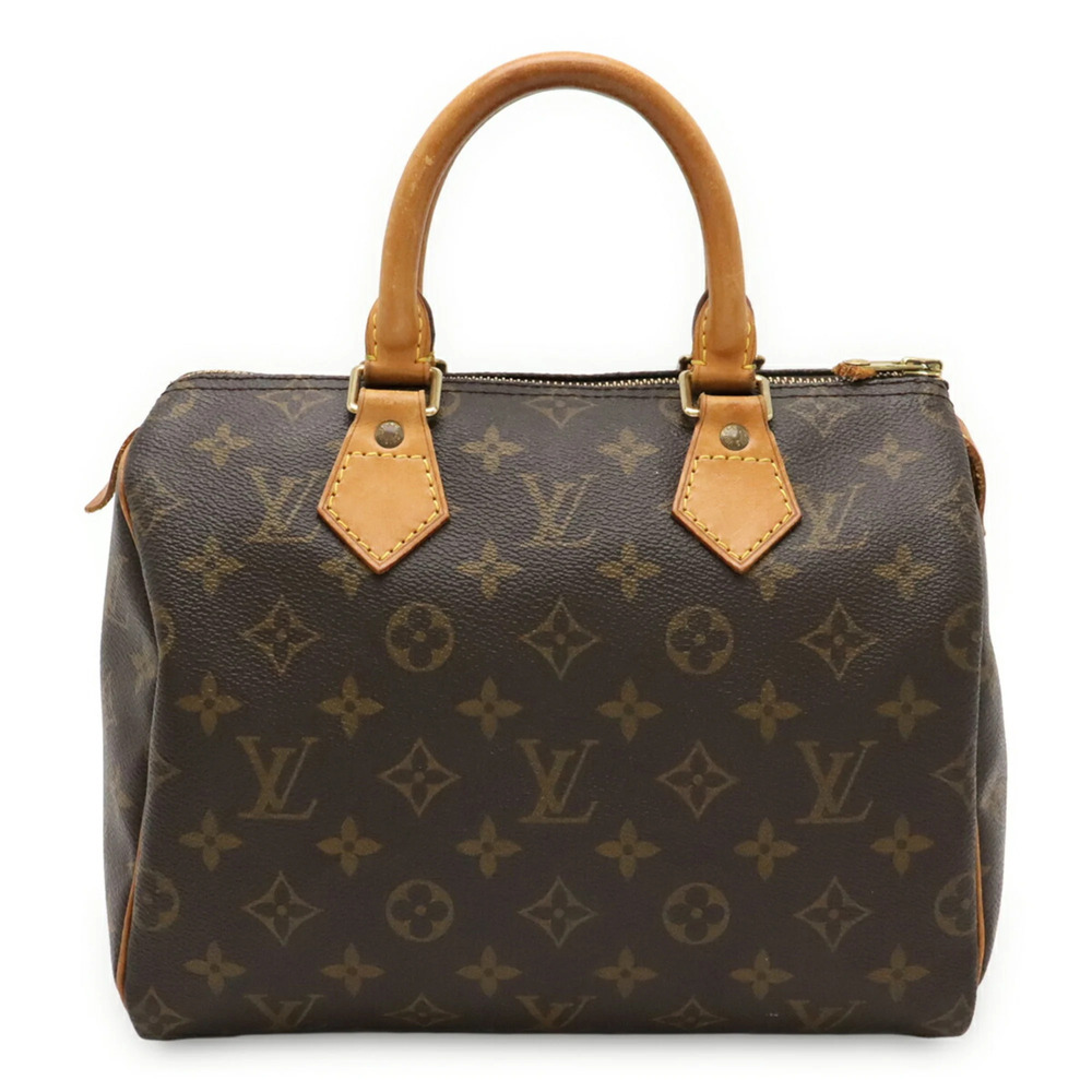 LOUIS VUITTON Brown Monogram Speedy 25 Boston Bag